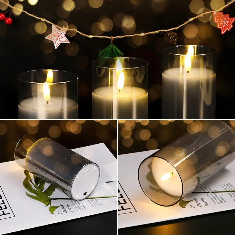 Flickering LED Flameless Candles#color_gray