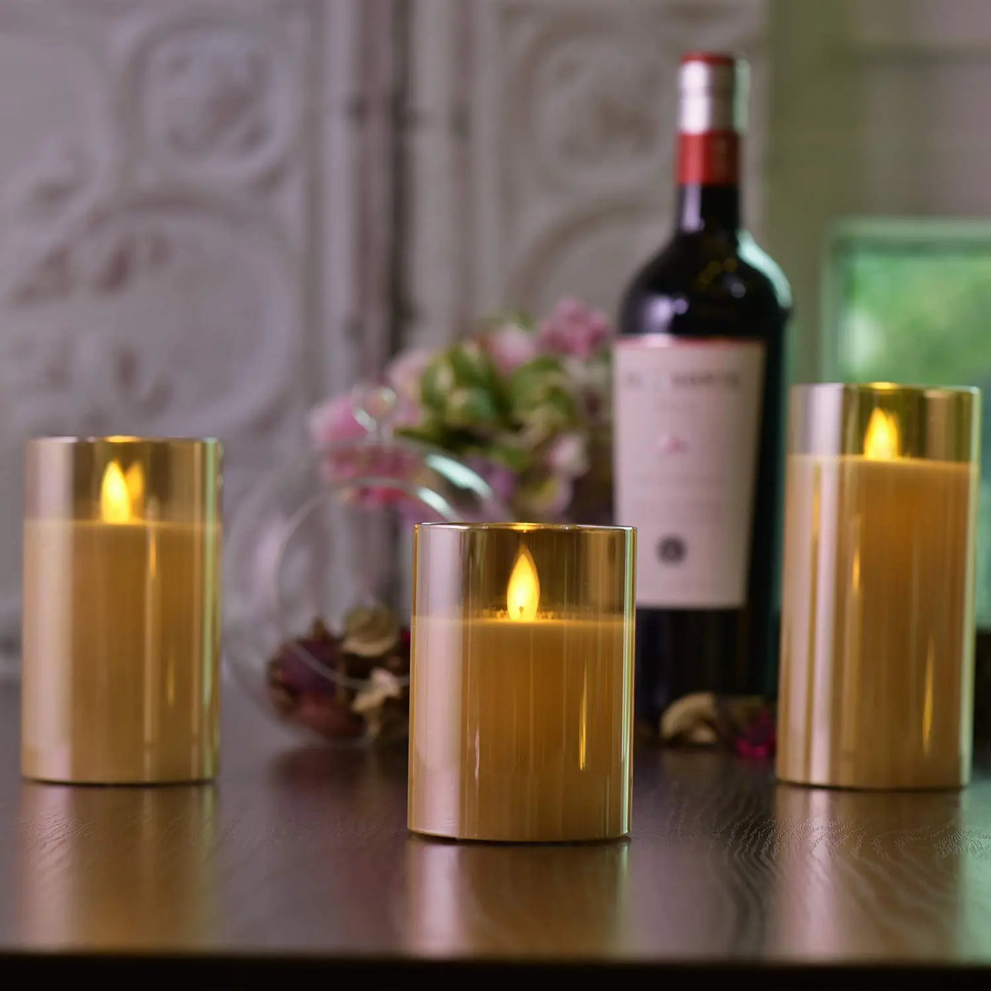 Flickering LED Flameless Candles#color_brown