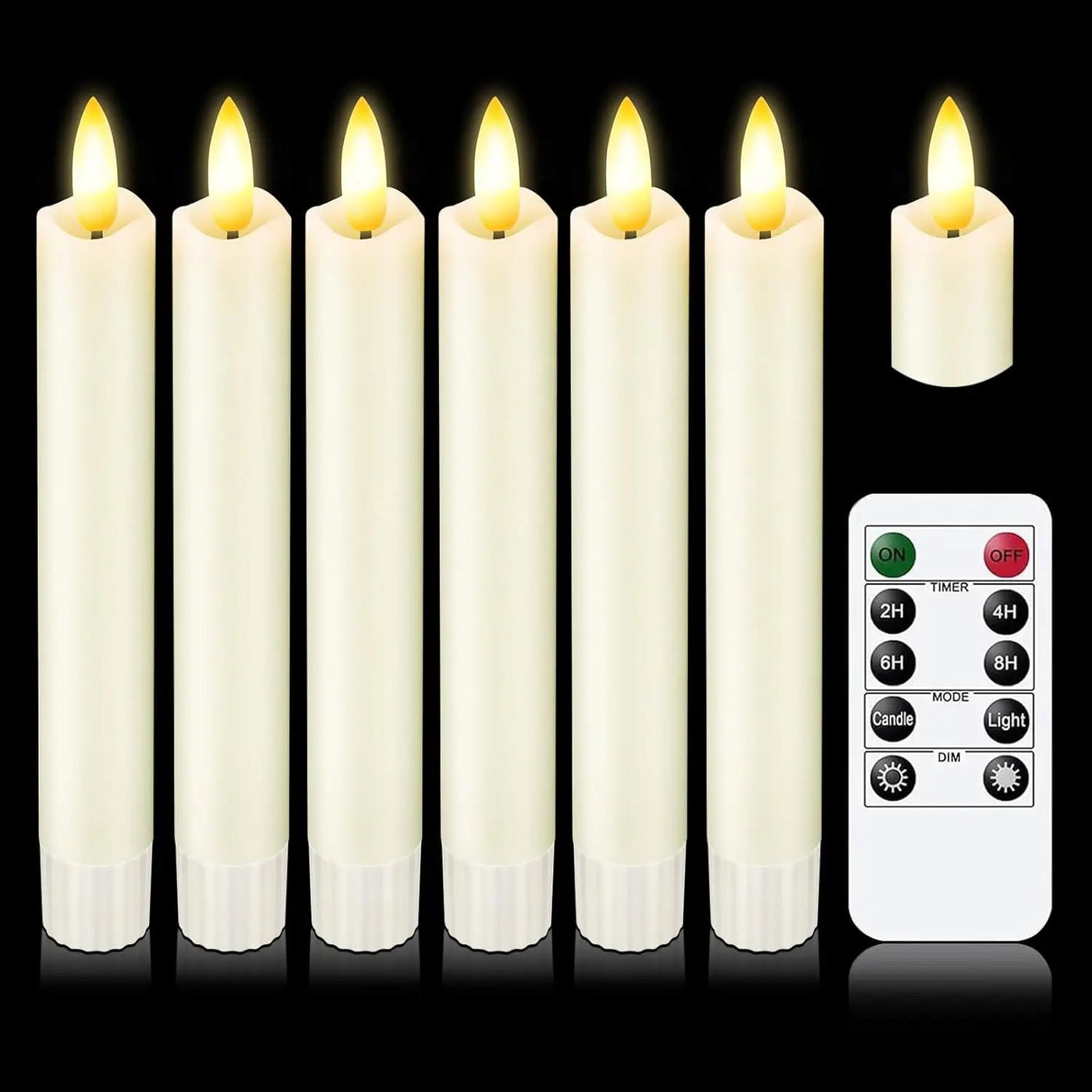 KSWING Upgraded Real Wax LED Flameless Candles with Remote Kswing