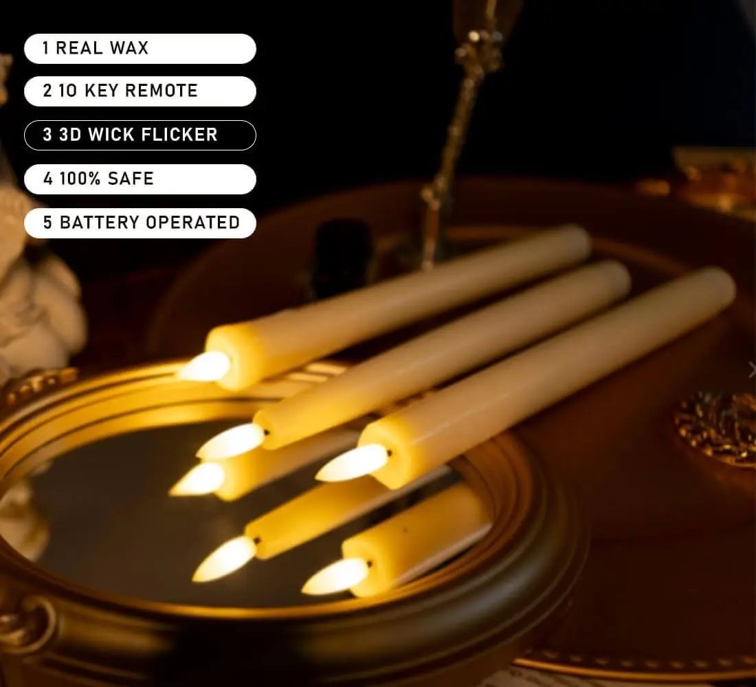 KSWING Upgraded Real Wax LED Flameless Candles with Remote Kswing