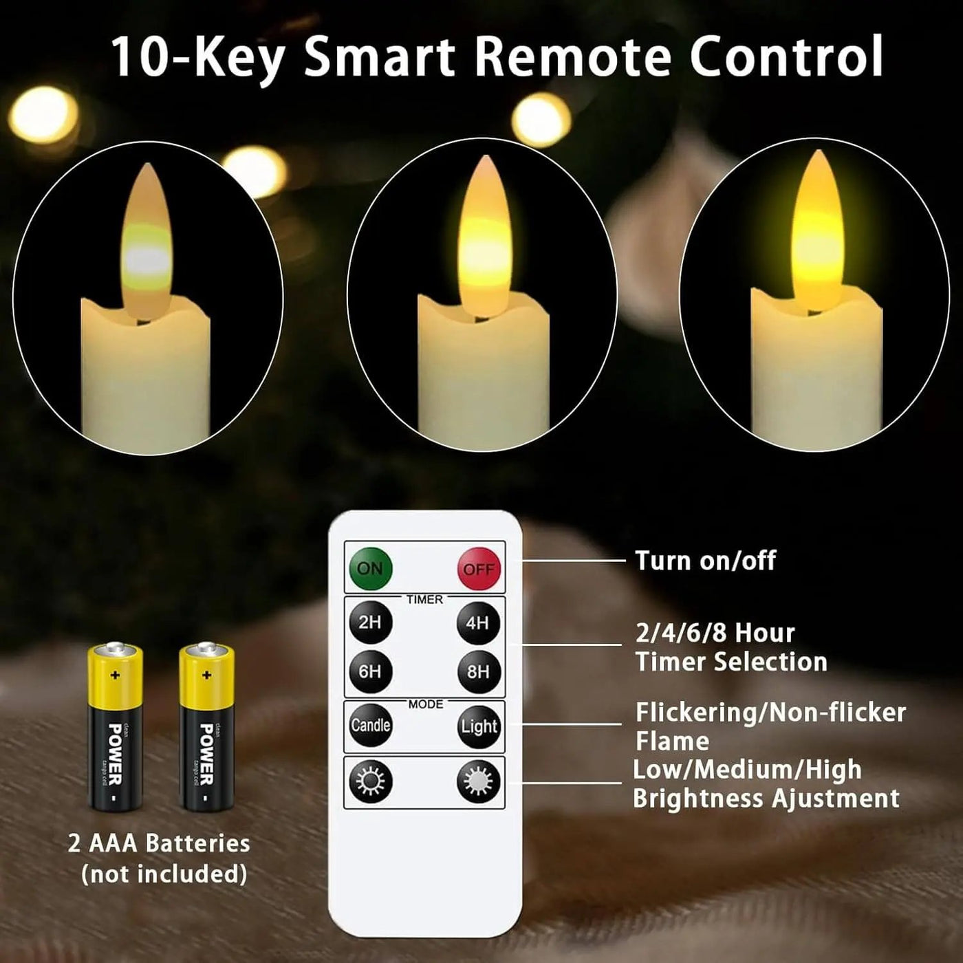 KSWING Upgraded Real Wax LED Flameless Candles with Remote Kswing
