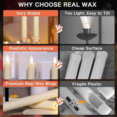 KSWING Upgraded Real Wax LED Flameless Candles with Remote Kswing