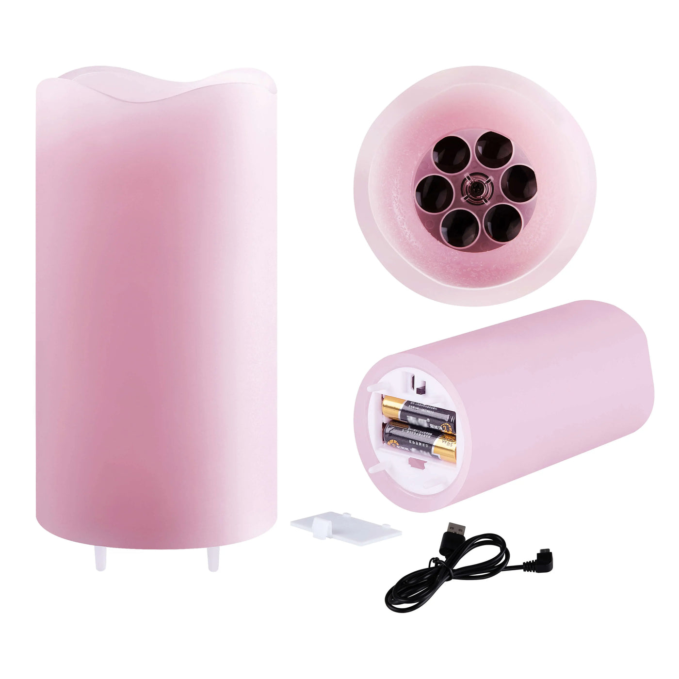 Pink Data Projector Pink Candle Projector | Rotating Night Light | Kswing